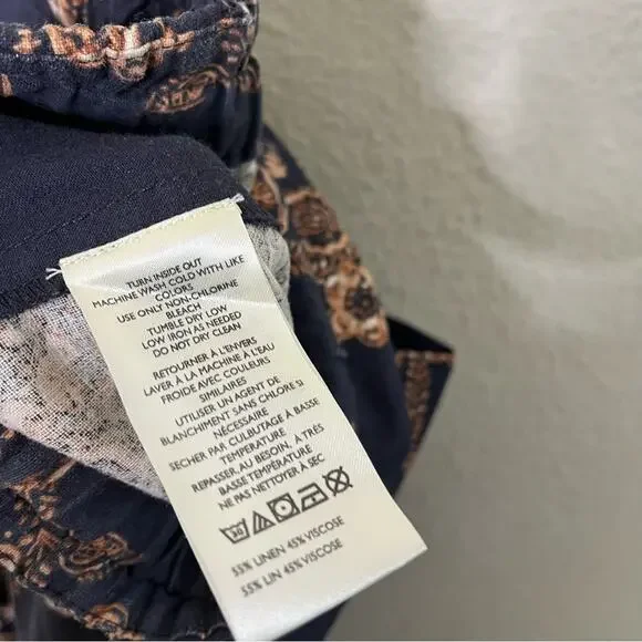 Anthropologie Pilcro Beach‎ Cargo Linen Pants Womens Size L - Picture 8 of 9